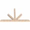 Ekena Millwork Saratoga Smooth Timber Gable Bracket, Douglas Fir, 108"W x 68"H x 5 1/2"D x 5 1/2"F, 15/12 Pitch GBW108X68X0606SAR00SDF - alternate 3